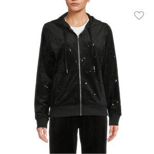 CALVIN KLEIN
Sequin Logo Velvet Hoodie